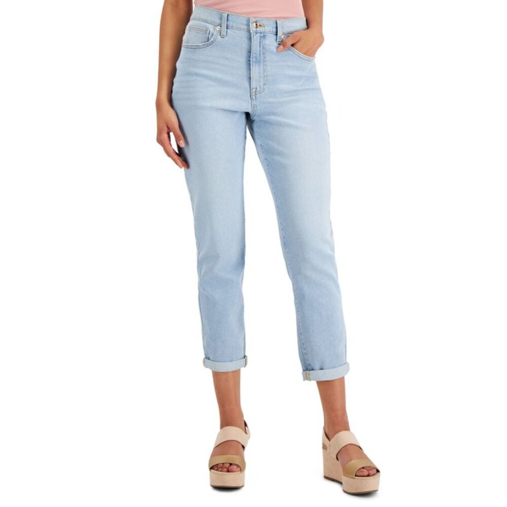 Juniors' Ripped Mom Jeans